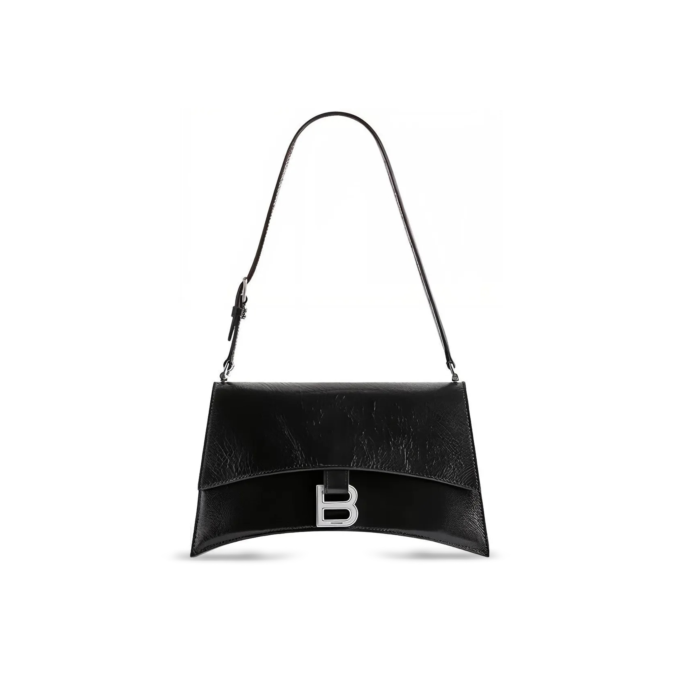 BALENCIAGA WOMEN'S CRUSH BAG IN SMALL BLACK 7657342AAR21000 (24.8*14.9*8.8cm)